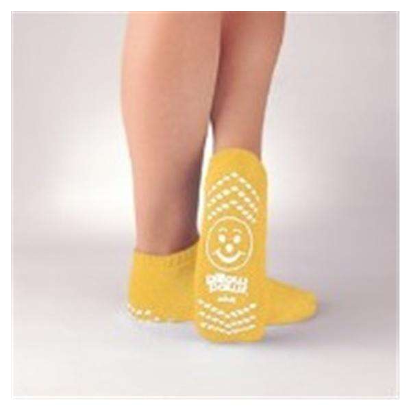 Slippers Patient Pillow Paws Yellow 8-4.5 48Pr/Ca